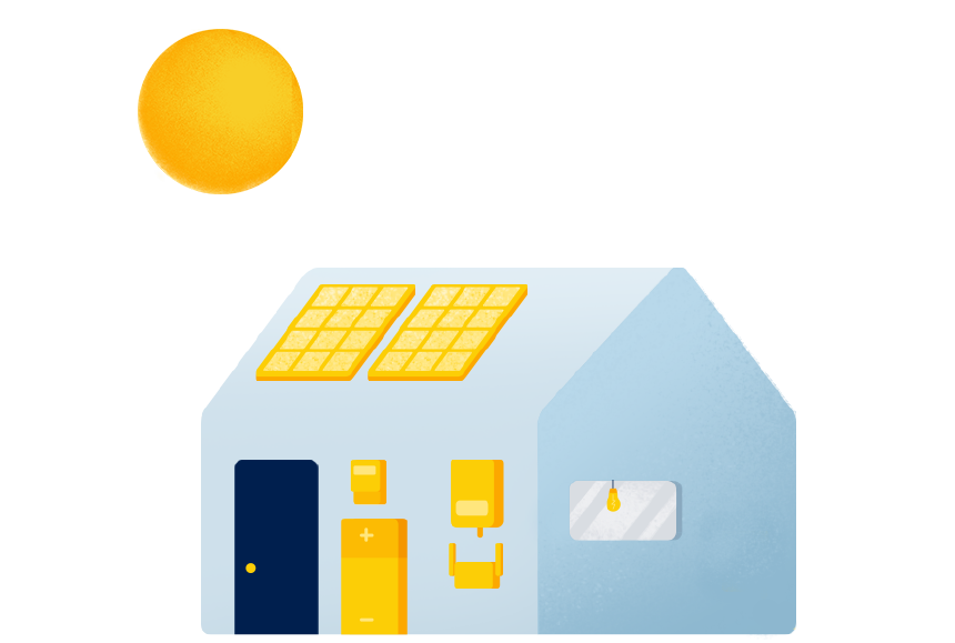 Huis met zonnepanelen